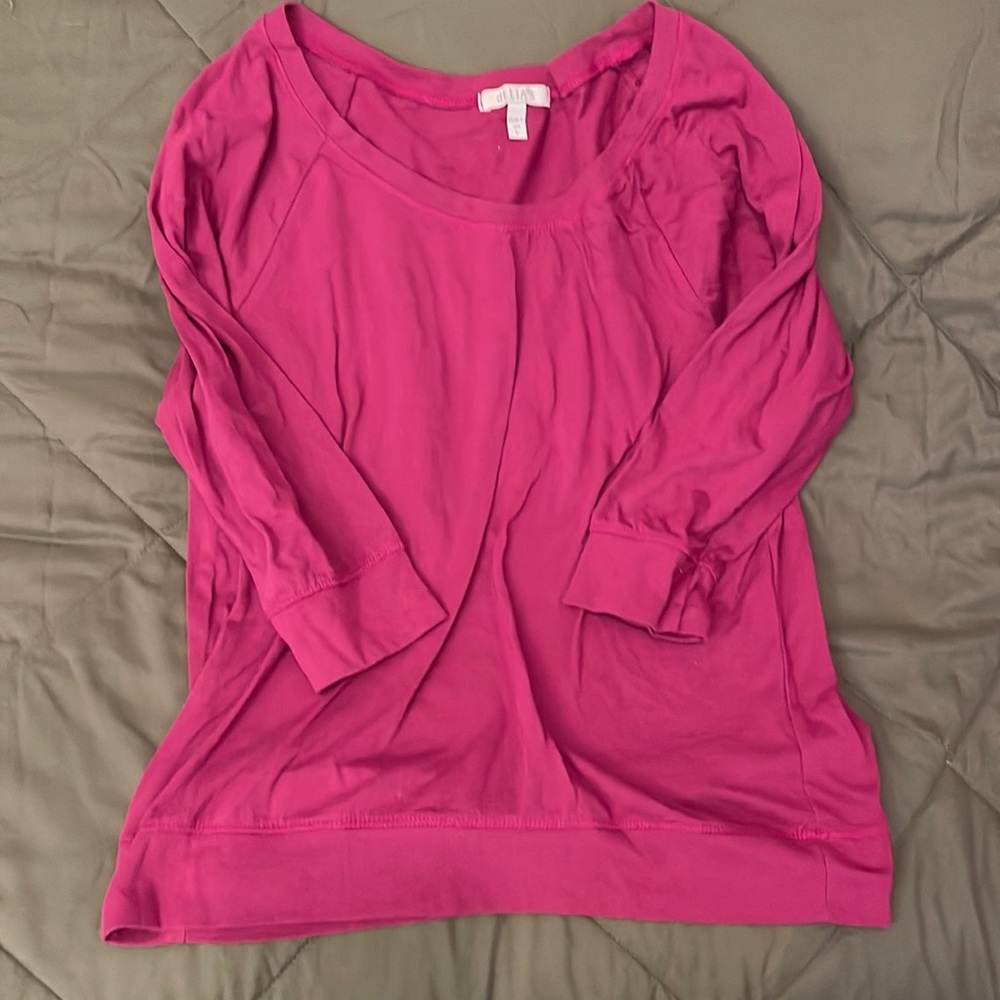 dELiA*s Magenta 3/4 Sleeve Top Juniors Size Large